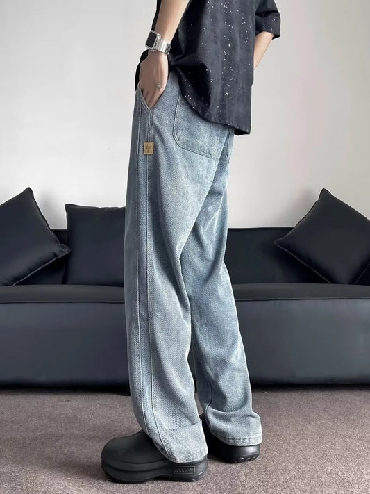 Denim Love Wide Leg Drawstring  Jeans