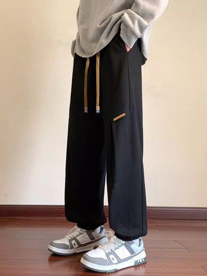 Solid Loose Fit Drawstring Joggers