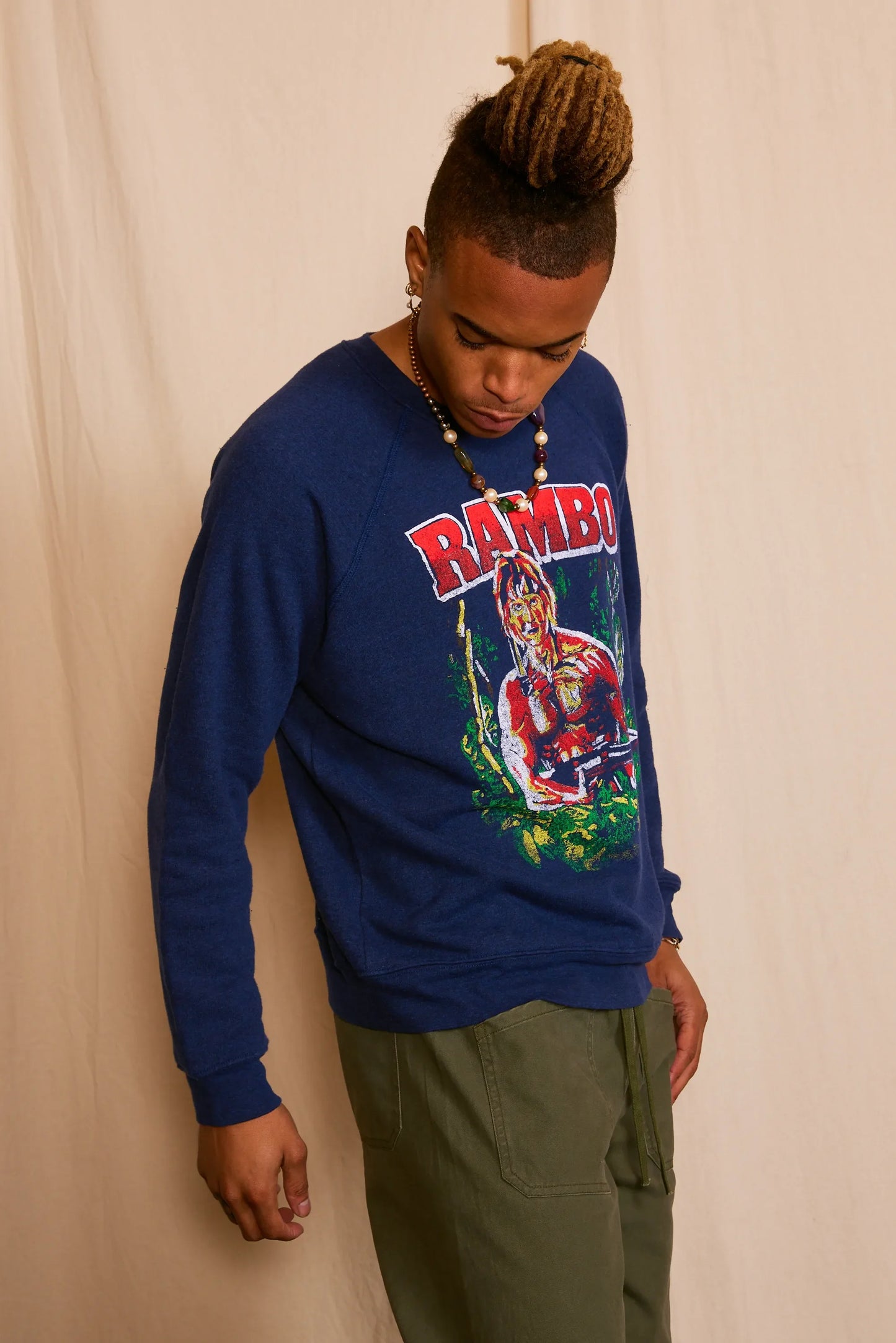 Rambo Fleece Sweatshirt in Recycled Cotton Blend