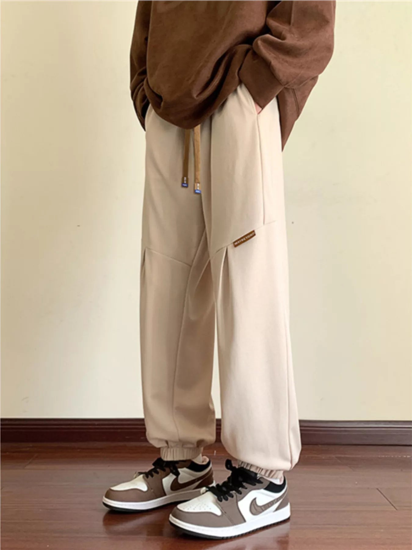 Solid Loose Fit Drawstring Joggers