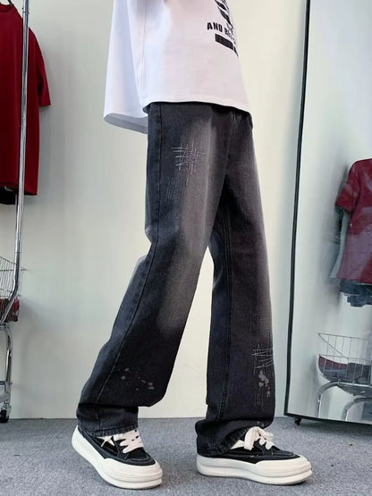Denim Love Vintage Wash Wide Leg Jeans