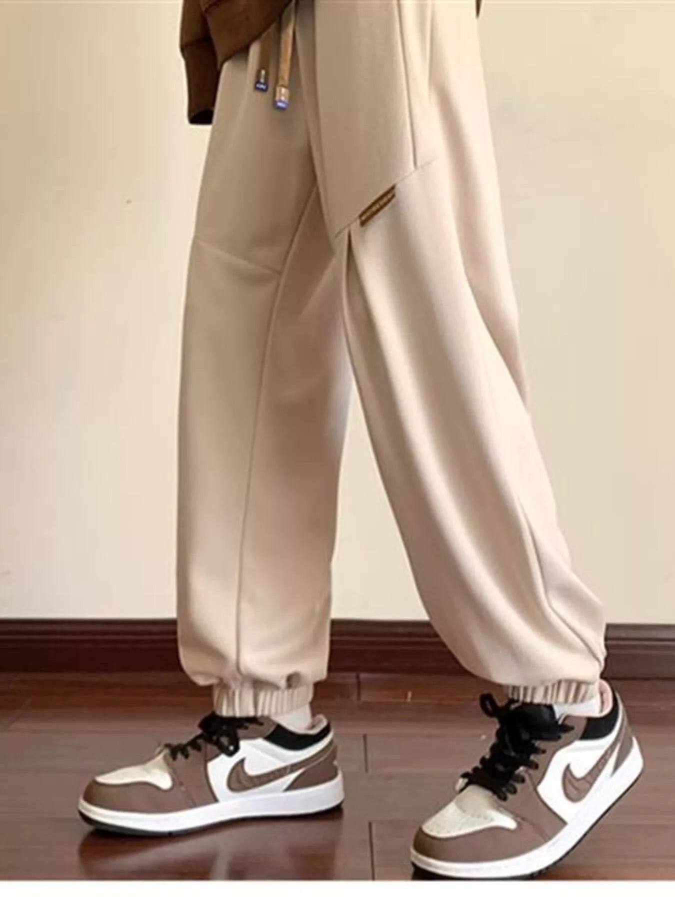Solid Loose Fit Drawstring Joggers