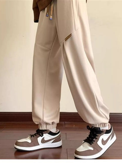 Solid Loose Fit Drawstring Joggers