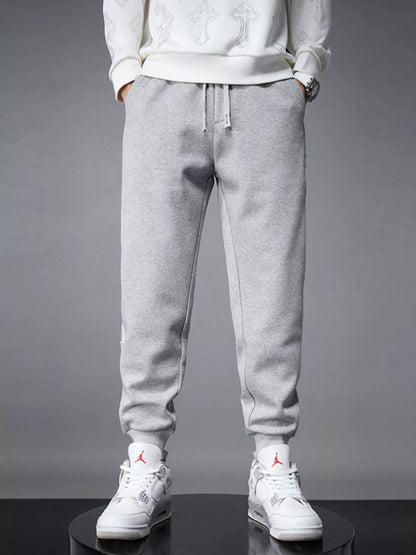 Solid Drawstring Joggers with Side Stripes