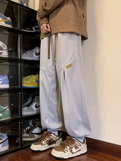 Solid Loose Fit Drawstring Joggers