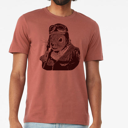 Studio shot of the clay t-shirt with a graphic print.