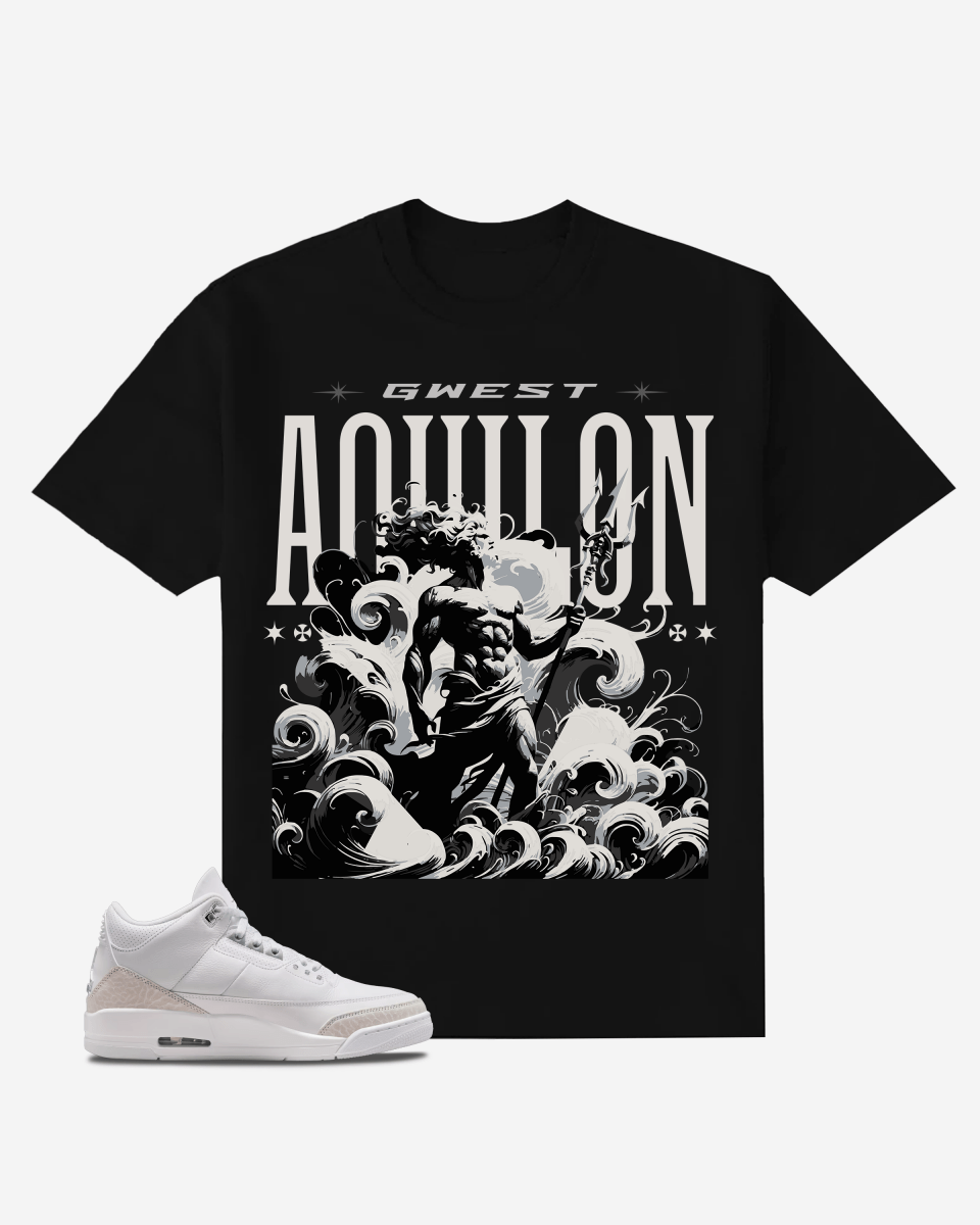 Front view of the black oversized t-shirt with graphic print.